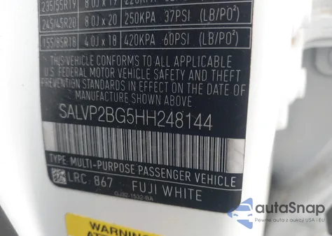 2017 Land Rover Range Rover Evoque Se/Se Premium from USA, damaged, VIN SALVP2BG5HH248144